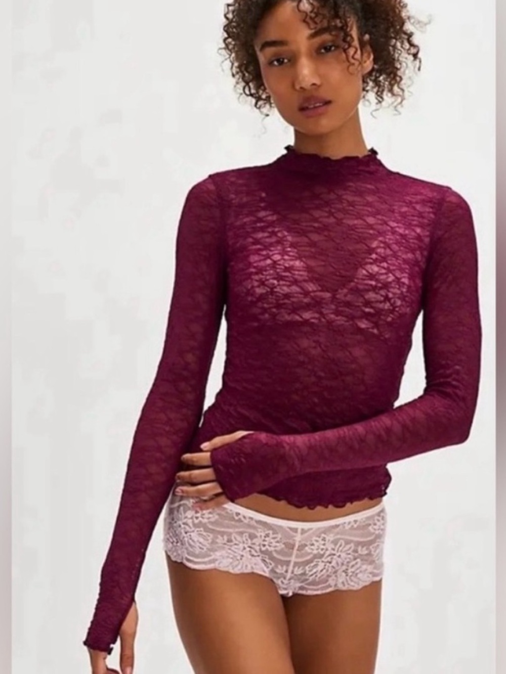 NWT FREE PEOPLE INTIMATELY FROM THE START MOCKNECK TOP XS